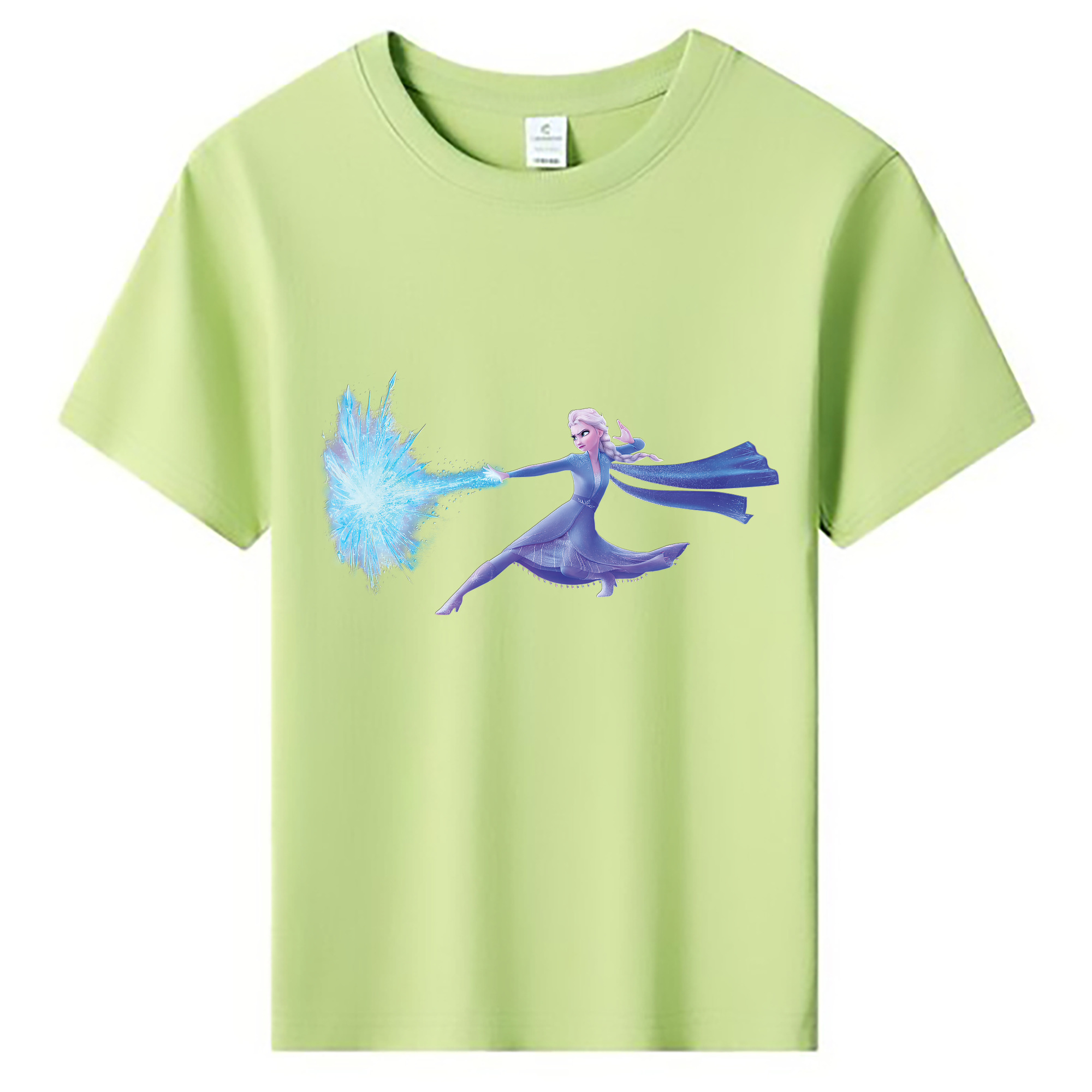 （画像用） アナと雪の女王 アンナ エルサ Frozen Anna Elsa 綿100％キッズTシャツ（フロントプリント）